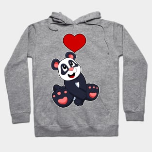 Panda with Heart Hoodie